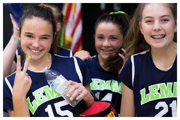 Students practicing sports at the Leman Academy of Excellence