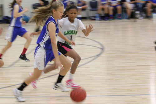 Scholars playing Basketball at Leman Academy Marana