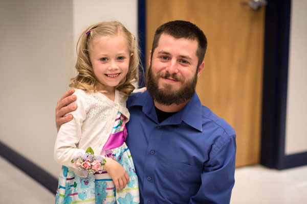 Leman Academy Parent with scholar at Leman Academy of Excellence