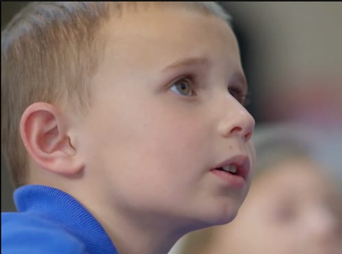 Bayou Gulch Pre-K scholars participating in morning meeting