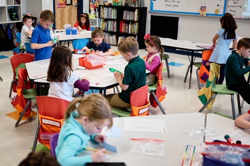 Bayou Gulch Pre-K scholars learning through math and classroom centers