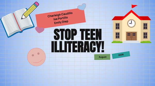 Stop Teen Illiteracy project cover