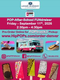 Pop after school Fun raiser flyer